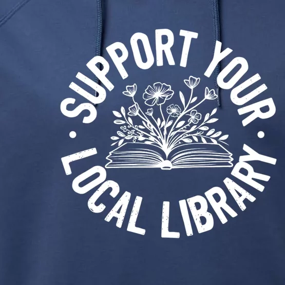 Design Ideas For Book Lovers Reading And Book Worm Performance Fleece Hoodie