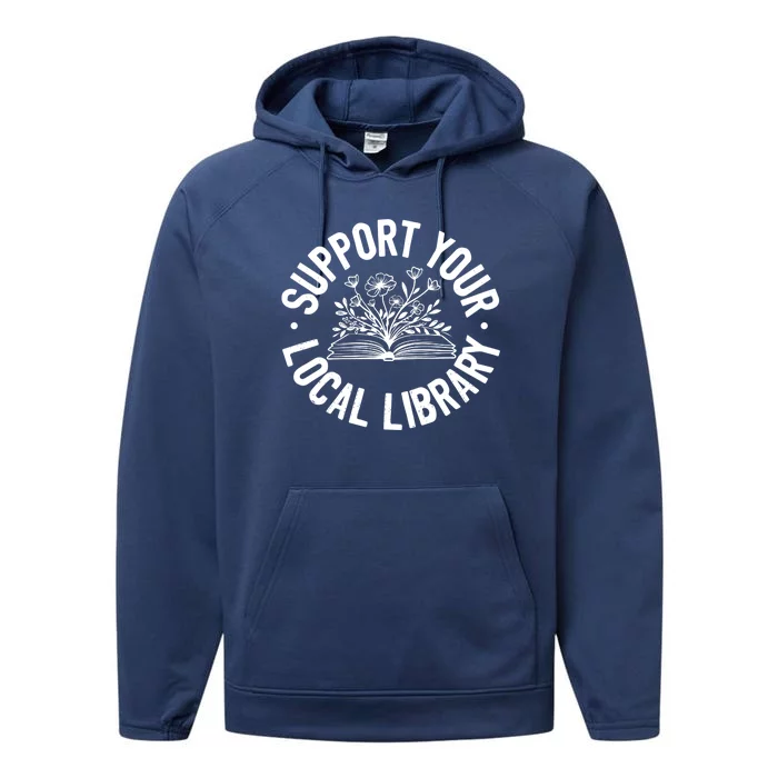 Design Ideas For Book Lovers Reading And Book Worm Performance Fleece Hoodie