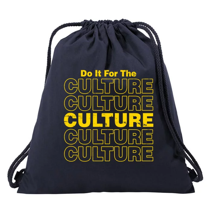 Do It For Retro The Culture Black History African Pride Blm Gift Drawstring Bag