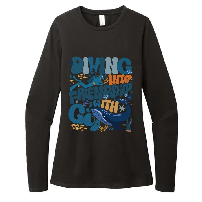 Diving Into Friendship With God Scuba Vbs 2024 Christian Gift Womens CVC Long Sleeve Shirt