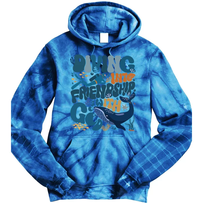 Diving Into Friendship With God Scuba Vbs 2024 Christian Gift Tie Dye Hoodie