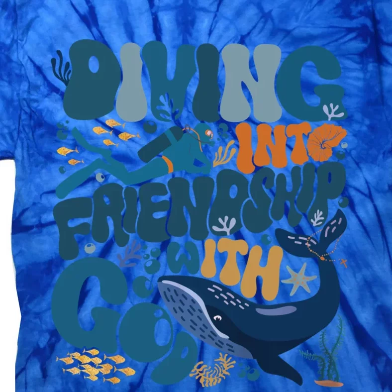 Diving Into Friendship With God Scuba Vbs 2024 Christian Gift Tie-Dye T-Shirt