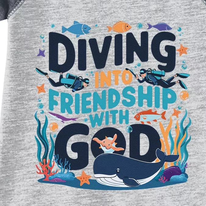 Diving Into Friendship With God Scuba Vbs 2024 Christian Infant Baby Jersey Bodysuit