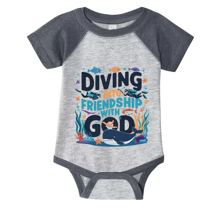 Diving Into Friendship With God Scuba Vbs 2024 Christian Infant Baby Jersey Bodysuit