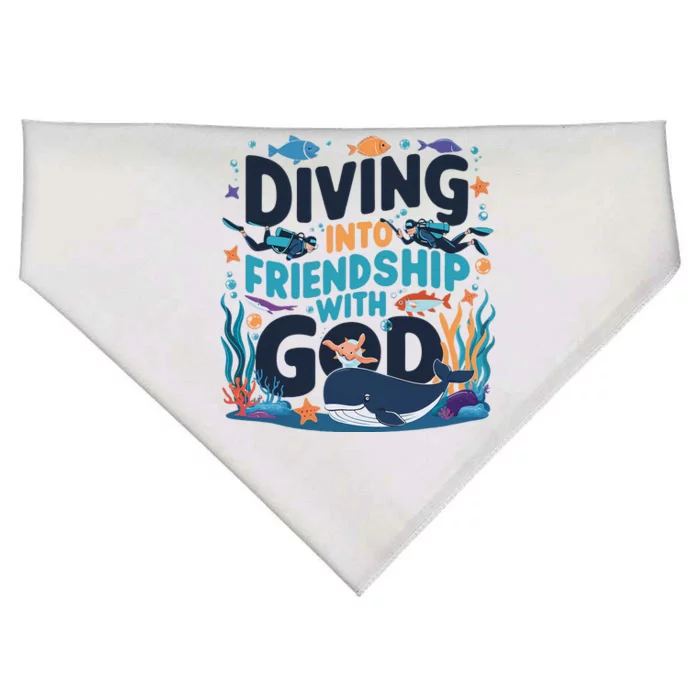 Diving Into Friendship With God Scuba Vbs 2024 Christian USA-Made Doggie Bandana