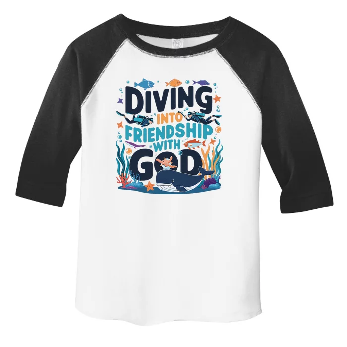 Diving Into Friendship With God Scuba Vbs 2024 Christian Toddler Fine Jersey T-Shirt