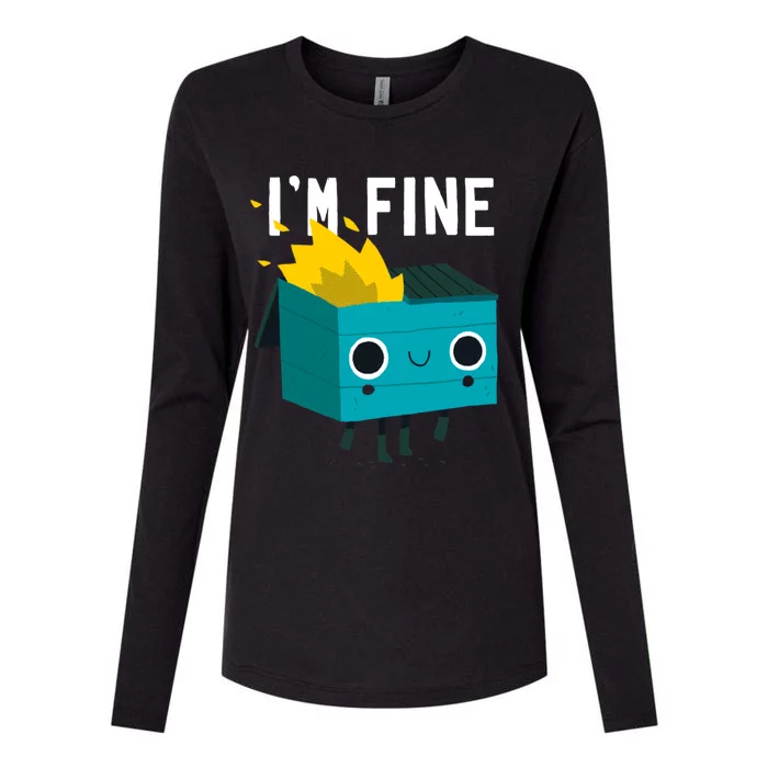 Dumpster Is Fine Womens Cotton Relaxed Long Sleeve T-Shirt