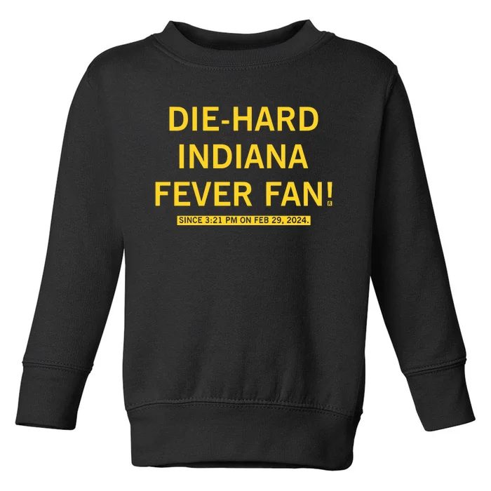 Diehard Indiana Fever Fan Toddler Sweatshirt