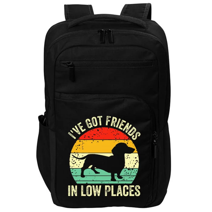 Dachshund IVe Got Friends In Low Places Wiener Dog Vintage Impact Tech Backpack