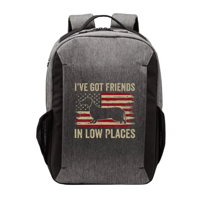 Dachshund I've Got Friends In Low Places Wiener Dog Vintage Vector Backpack