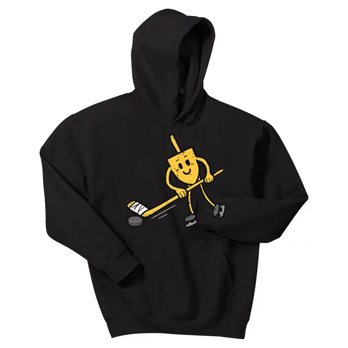 Dreidel Ice Hockey Hanukkah Chanukah Jewish Kids Hoodie