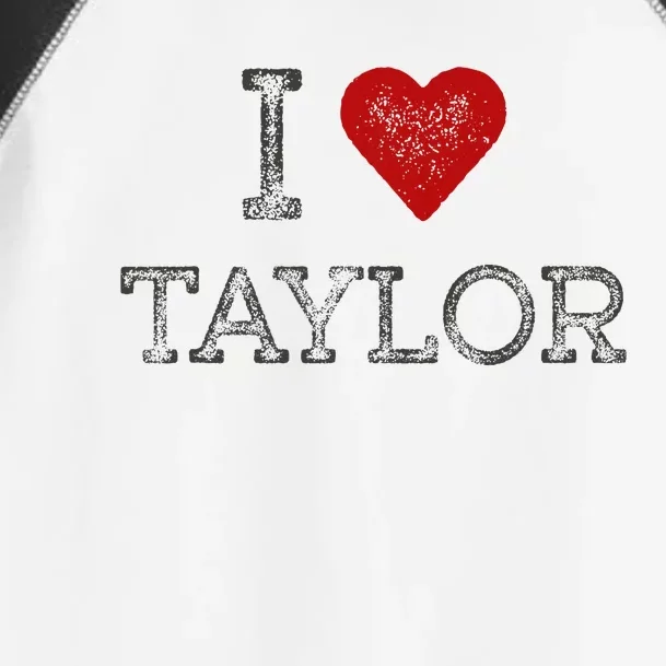 Distressed I Heart Michigan I Love Taylor Toddler Fine Jersey T-Shirt