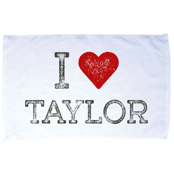 Distressed I Heart Michigan I Love Taylor Microfiber Hand Towel