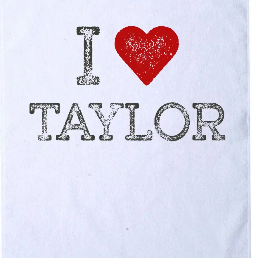 Distressed I Heart Michigan I Love Taylor Platinum Collection Golf Towel