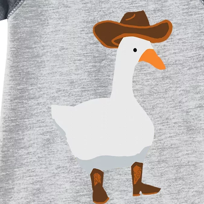 Duck In His Cowboy Hat Goose In Boots Infant Baby Jersey Bodysuit