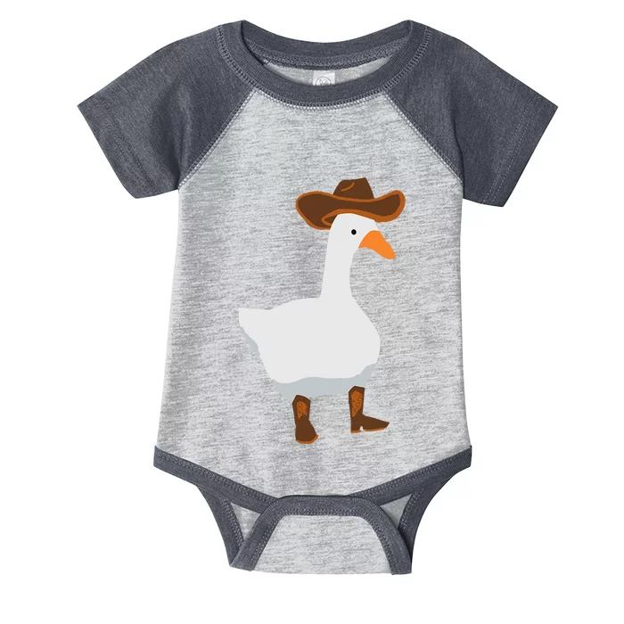 Duck In His Cowboy Hat Goose In Boots Infant Baby Jersey Bodysuit