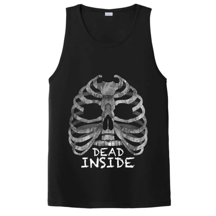 Dead Inside Halloween Skeleton Funny Costume Gift Performance Tank