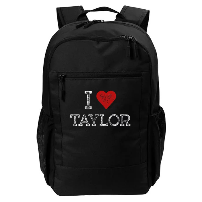 Distressed I Heart Taylor Michigan I Love Taylor Daily Commute Backpack