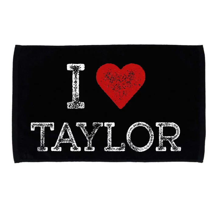 Distressed I Heart Taylor Michigan I Love Taylor Microfiber Hand Towel