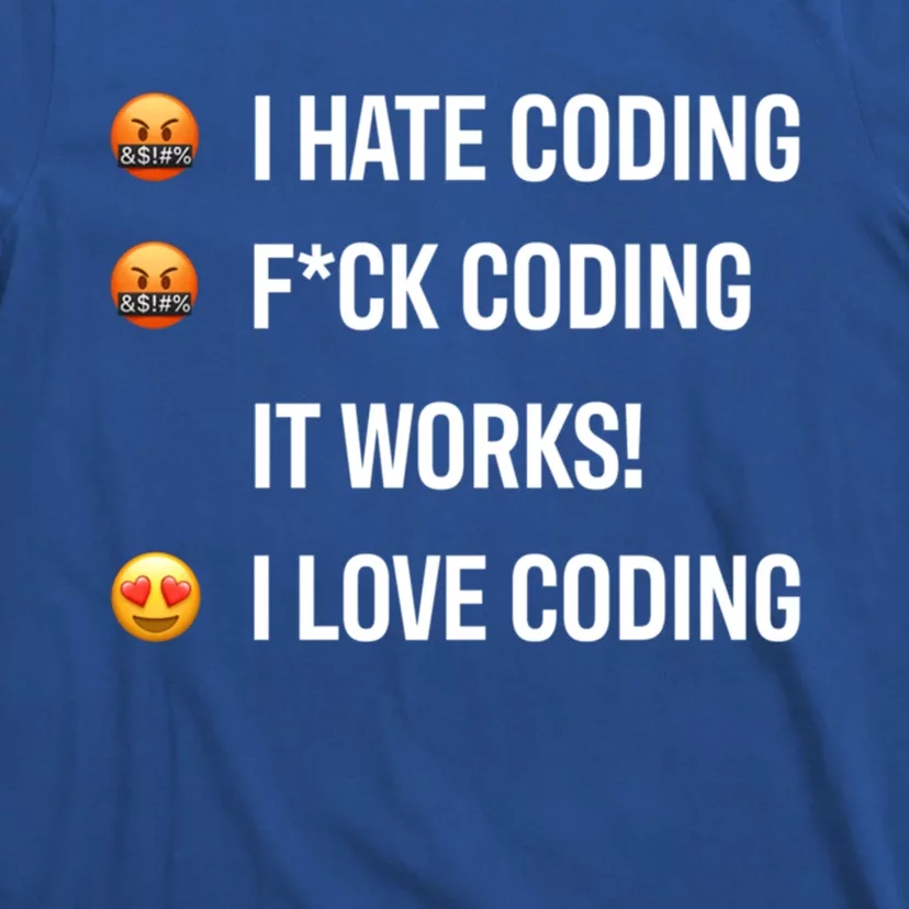 Developer I Hate Coding I Love Coding Gift T-Shirt