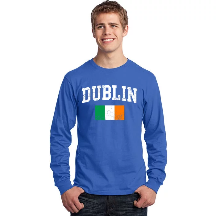 Dublin Ireland Irish Flag St Patrick's Day Men Women Kids Gift Tall Long Sleeve T-Shirt