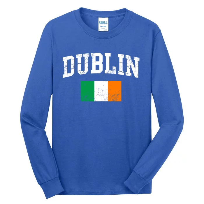 Dublin Ireland Irish Flag St Patrick's Day Men Women Kids Gift Tall Long Sleeve T-Shirt