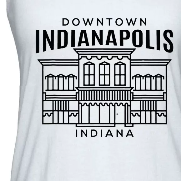 Downtown Indianapolis In Ladies Essential Flowy Tank