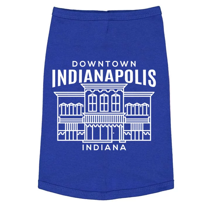 Downtown Indianapolis In Funny Gift Doggie Tank