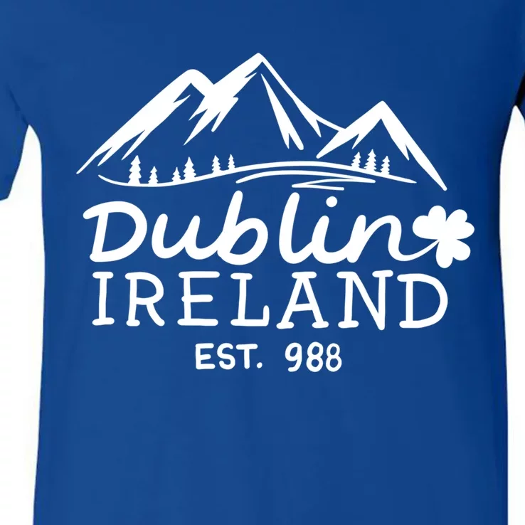 Dublin Ireland Ireland St Patrick's Irish Holiday Travel Funny Gift V-Neck T-Shirt