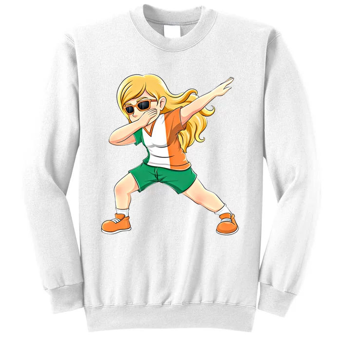 Dabbing Irish Ireland Flag Dab Dance Funny Gift Sweatshirt