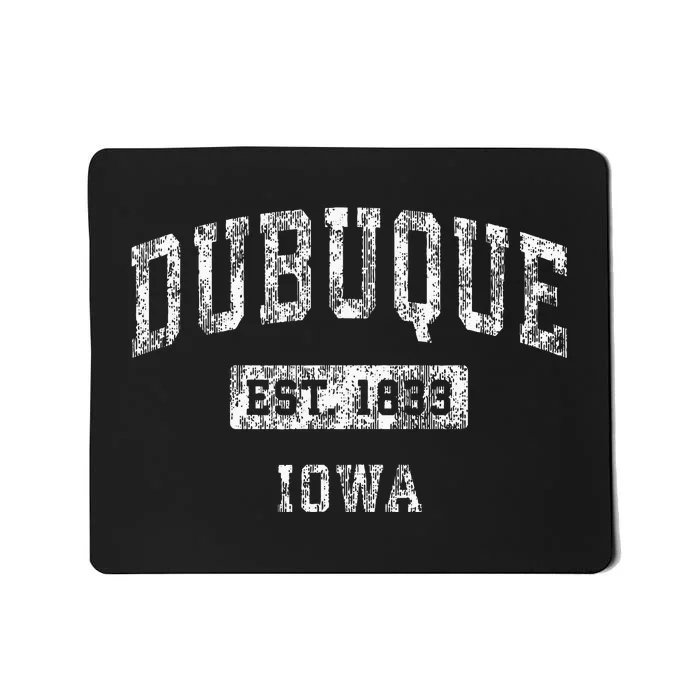 Dubuque Iowa Ia Vintage Established Sports Design Mousepad