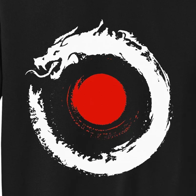 Dragon In Japanese Zen Buddhist Enso Circle Tall Sweatshirt