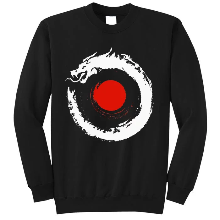 Dragon In Japanese Zen Buddhist Enso Circle Tall Sweatshirt