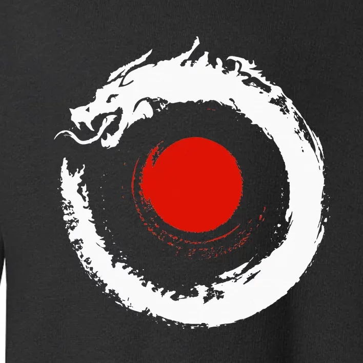 Dragon In Japanese Zen Buddhist Enso Circle Toddler Sweatshirt