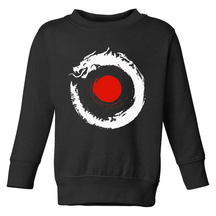 Dragon In Japanese Zen Buddhist Enso Circle Toddler Sweatshirt