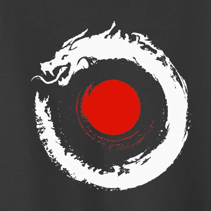 Dragon In Japanese Zen Buddhist Enso Circle Toddler T-Shirt