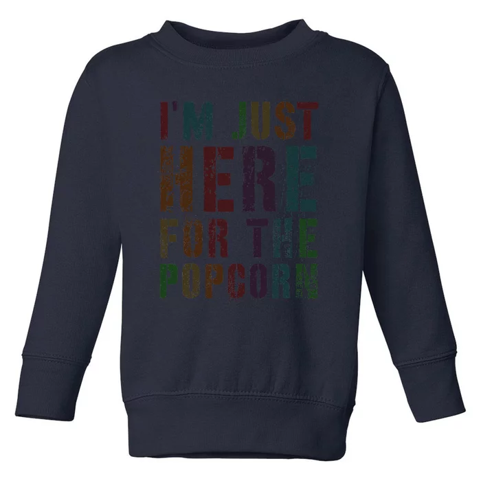 Drafting IM Just Here For Popcorn Game On Day Geek Newbie Toddler Sweatshirt