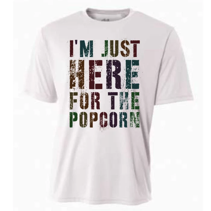 Drafting IM Just Here For Popcorn Game On Day Geek Newbie Cooling Performance Crew T-Shirt