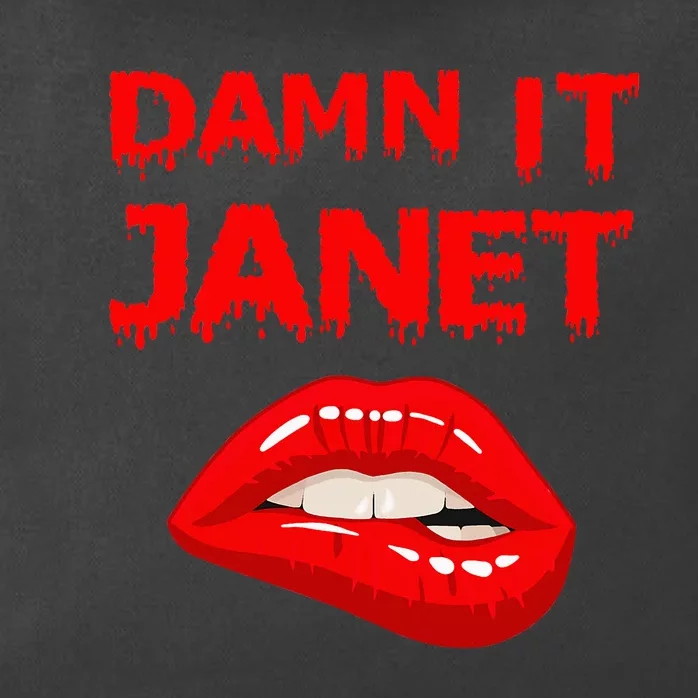 Damn It Janet With Bitting Red Lips Of Pleasure Zip Tote Bag