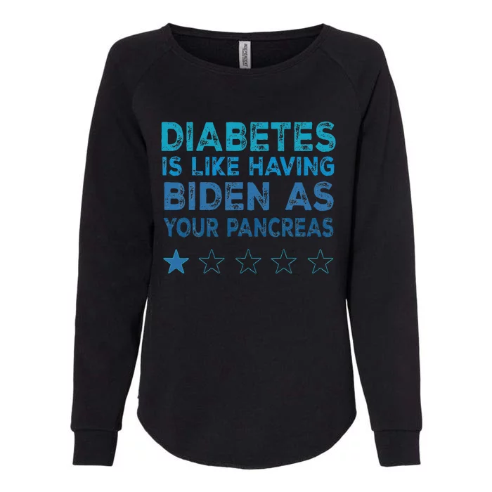 Diabetes Is Like Having Biden As Your Pancreas Diabetes Womens California Wash Sweatshirt