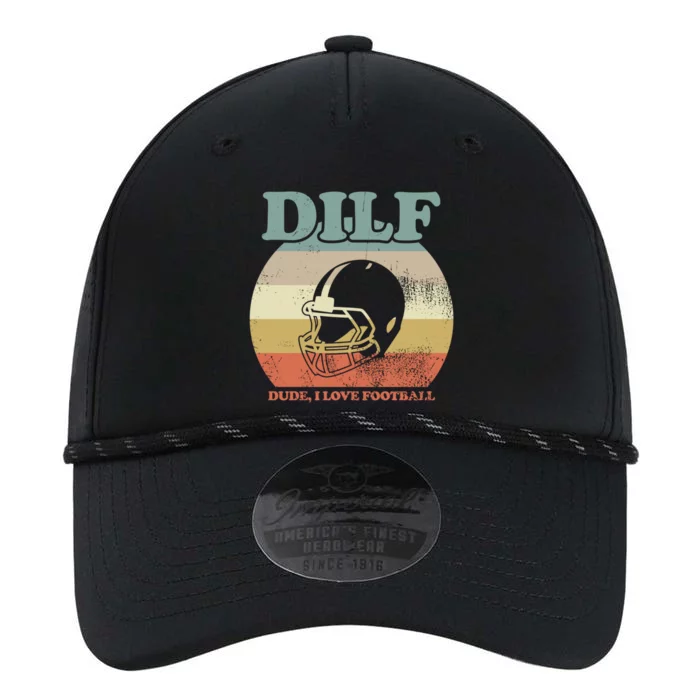 Dude I Love Football American Football Fan Football Player Gift Performance The Dyno Cap