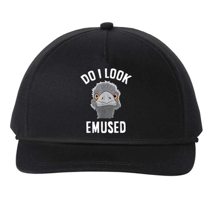 Do I Look Amused Funny Emu Animal Love Emus. Snapback Five-Panel Rope Hat