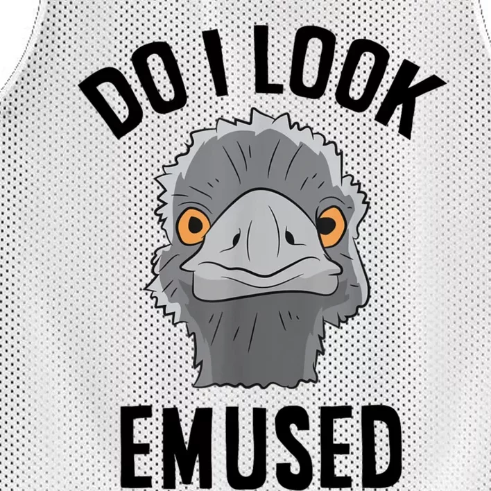 Do I Look Amused Funny Emu Animal Love Emus. Mesh Reversible Basketball Jersey Tank