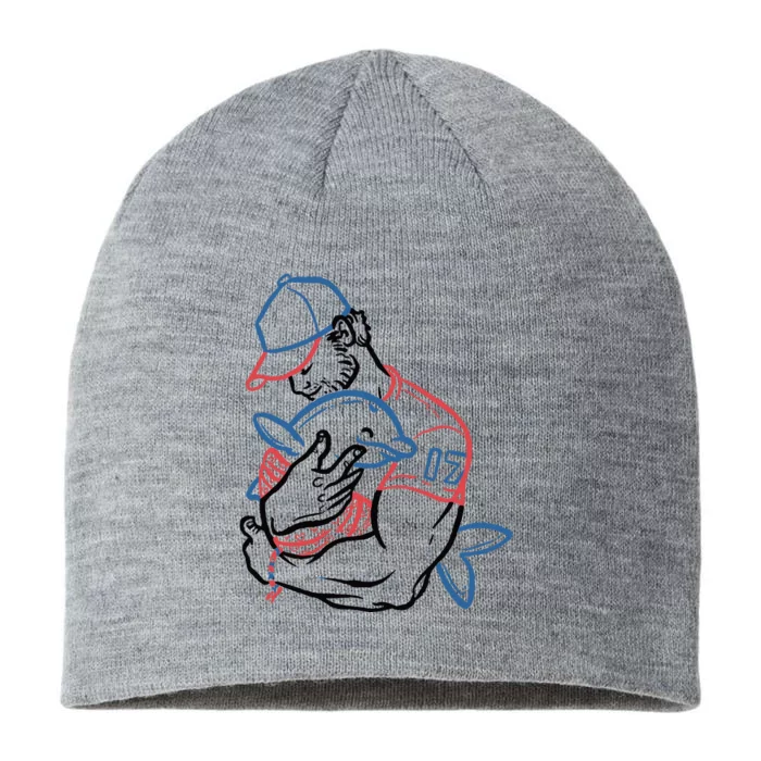 Dolphin I Love You Dad 8 1/2in Sustainable Knit Beanie