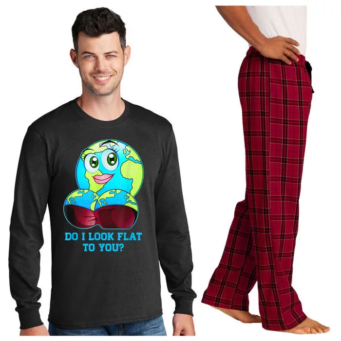 Do I Look Flat To You Earth Day Mother Day Long Sleeve Pajama Set