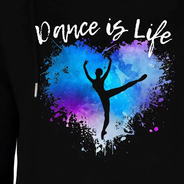 DANCE IS LIFE Ballet Dancing Ballerina N Tween Girl Mom Womens Funnel Neck Pullover Hood