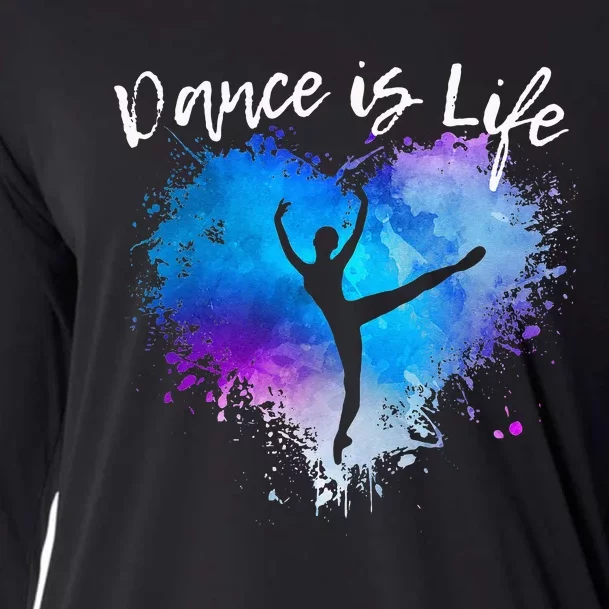 DANCE IS LIFE Ballet Dancing Ballerina N Tween Girl Mom Cooling Performance Long Sleeve Crew