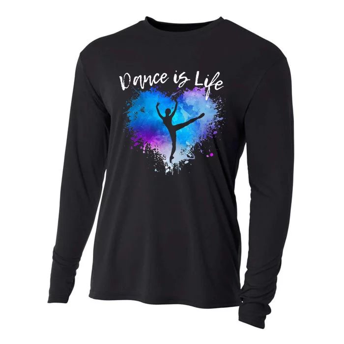 DANCE IS LIFE Ballet Dancing Ballerina N Tween Girl Mom Cooling Performance Long Sleeve Crew