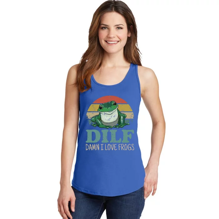 Dilfdamn I Love Frogs Ladies Essential Tank