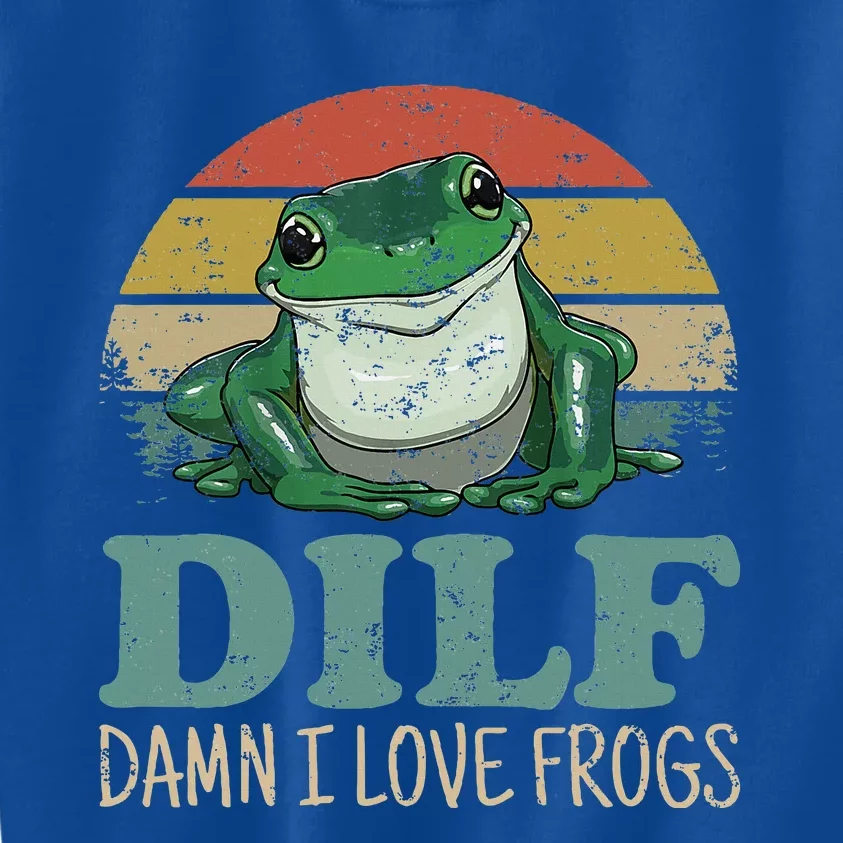 Dilfdamn I Love Frogs Kids Sweatshirt